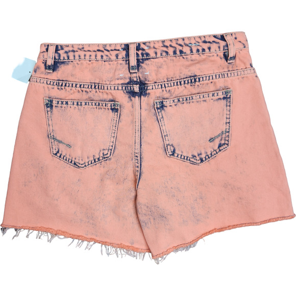 NWOT Habitual Kid Girls Size 16‎ Coral Acid Wash High Rise Ritual Sorts Distress - Picture 3 of 12